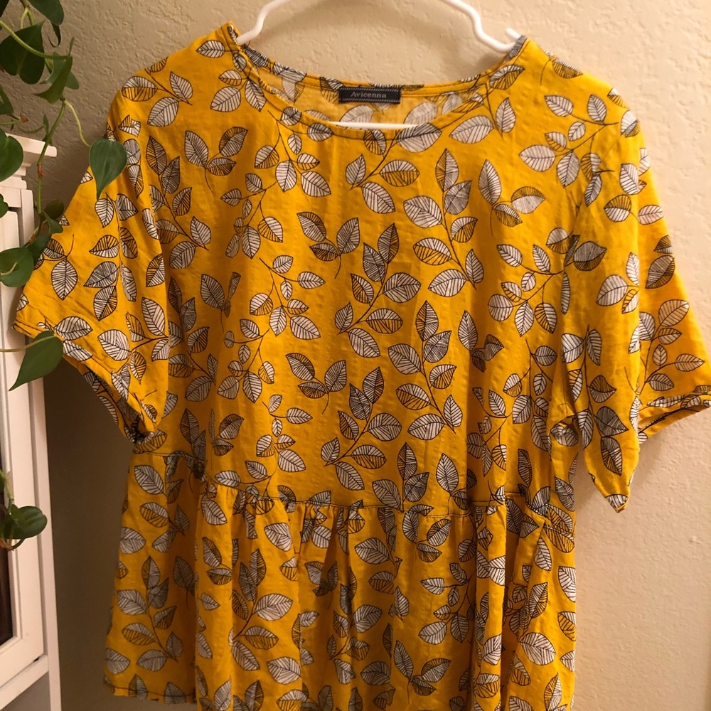 Yellow floral top